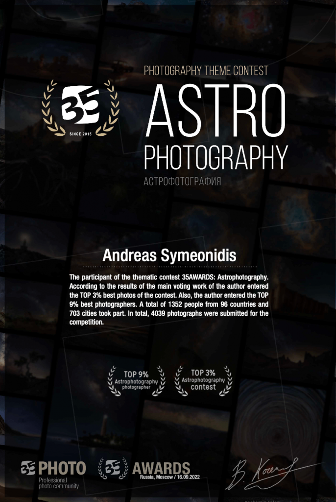 Andreas Symeonidis - Award Certificate - @andreas.sym